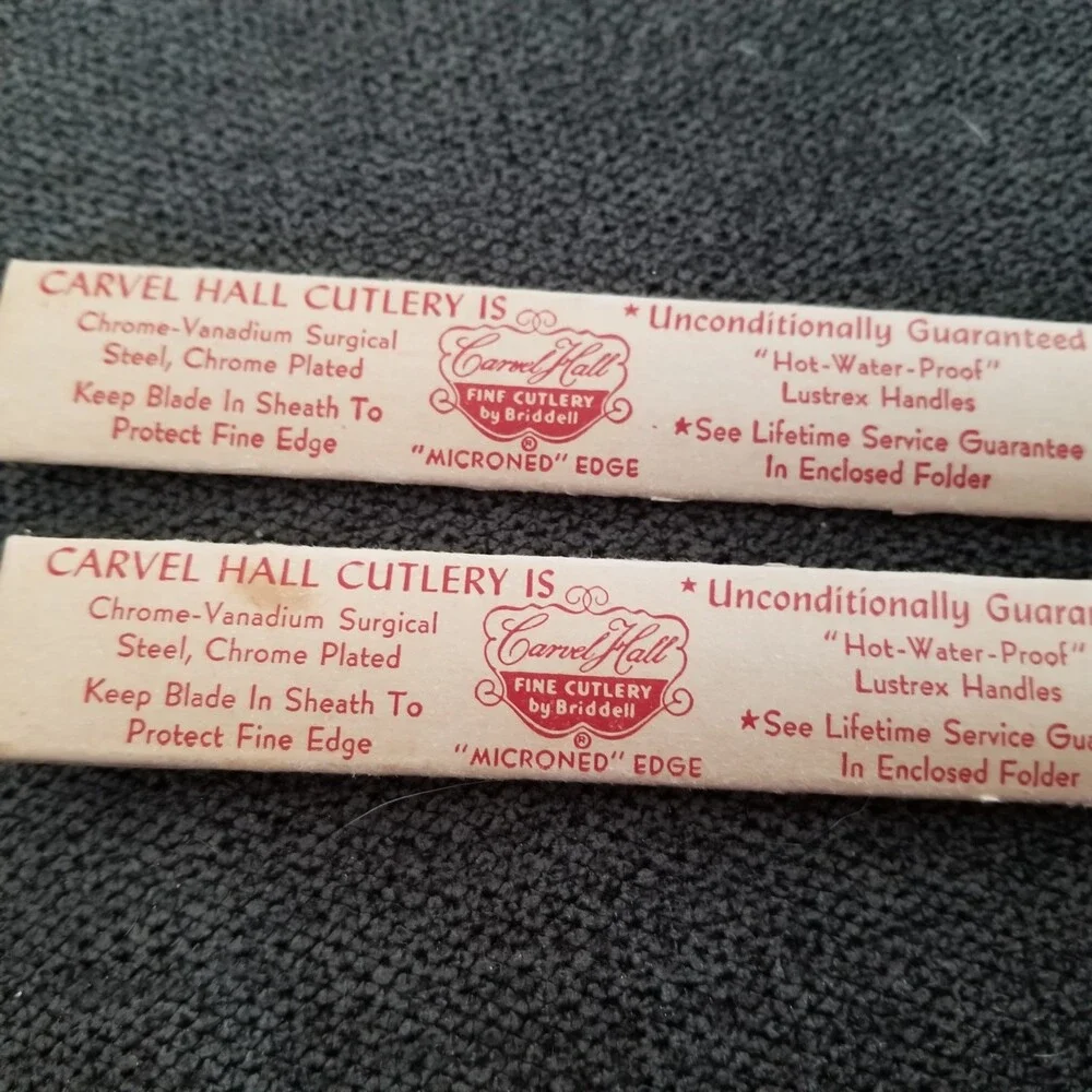 VINTAGE CARVEL HALL STEAK KNIVES BY BRIDDELL U.S.A. Set of 2